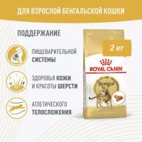 Сухой корм для кошек Royal Canin Bengal Adult для взрослых кошек бенгальской породы от 1 года до 12 лет 2 кг. (пр-во Фр.-я)