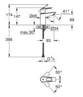 Смеситель Grohe BauLoop 23337001 для раковины