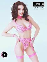 Комплект нижнего белья Luxtdilingerie, размер 80B, фуксия