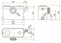 Насосная станция канализационная SANIVORT 605 A (600)