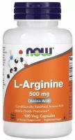 NOW L-Аргинин 500мг 100 капс (ARGININE 500mg 100 CAPS)