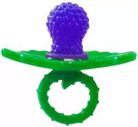 Прорезыватель для зубов "Ягодка-пустышка", первая игрушка для малышей, детский силиконовый грызунок, массажер для десен, цвет фиолетовый