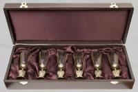 Подарочный набор лафитников Гербовый (литьё, золочение, в шкатулке), от Мастерской Дениса Ульданова