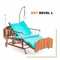 Медицинская кровать MET REVEL L, электрическая удлиненная, с кардиокреслом и туалетом