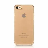 Чехол накладка силиконовый для айфон Iphone 7/8 Plus Remax Crystal прозрачный золотой