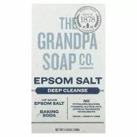 The Grandpa Soap Co, Кусковое мыло для лица и для тела, глубоко очищает, с английской солью, 4,25 унции (120г)