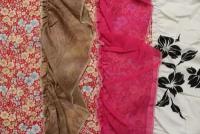 Ткань для юбки/сарафана три яруса шитья на набивной основе, ш73см, 0,5 м