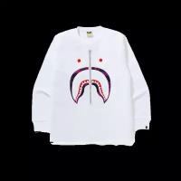 Свитшот A BATHING APE Color Camo Shark L/S, размер S, белый