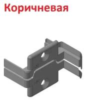 Заглушка нижняя, Ц-профиля, калитка, левое открытие (коричневая), K31LB - DoorHan