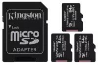 Карта памяти Kingston Canvas Select Plus microSDXC, 3 шт, SDCS2/64GB-3P1A