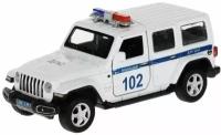 Машинка металлическая ТехноПарк Jeep Wrangler Sahara. Полиция 12см SAHARA5D-12POL-WH