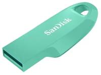 USB флешка Sandisk 128Gb Ultra Curve green USB 3.2 Gen 1 100 Mb/s