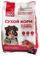 Полнорационный сухой корм CHEPFA DOG с ягненком, говядиной и морковью для собак средних и крупных пород