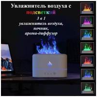 Увлажнитель воздуха ночник аромадиффузор (Белый)