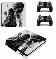 Наклейка виниловая защитная на игровую консоль Sony PlayStation 4 Slim The Last of Us