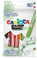 Маркеры для ткани CARIOCA (Италия) "Fabric", 10 цветов, круглый наконечник 2,6 мм, 42909