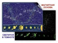 Карта звездного неба, светящаяся В темноте, на магнитной основе (можно разместить на холодильник)