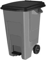 Бак для мусора уличный с крышкой на колесах 130 л