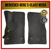 Передние EVA ЭВА коврики на Mercedes C-Class W204 2007-2014