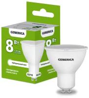 IEK GENERICA PAR16 GU10 8W(800lm) 4000K 4K 50x52 матов. LL-PAR16-08-230-40-GU10-G