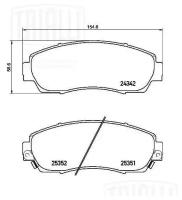 Колодки торм. для а/м Honda CR-V (12-) диск. перед. (PF 4226)