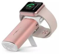 Розовый MiPow Power Tube 6000. Внешний аккумулятор с магнитным креплением для Apple Watch