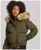 Бомбер Superdry EVEREST BOMBER Пол Женский, Цвет Оливковый, Размер 16