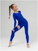 Комбинезон для гимнастики и танцев DIAMATTI, размер 140-146, синий