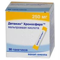 Депакин хроносфера гран. Для приема внутрь пролонг 250МГ №30