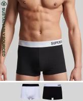 Нижнее белье Superdry TRUNK OFFSET DOUBLE PACK, Пол Мужской, Цвет Black/Optic, Размер S