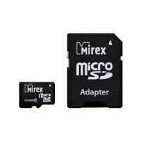 Карта памяти 4Gb - Mirex - Micro Secure Digital HC Class 10 13613-AD10SD04 с переходником под SD (Оригинальная!)