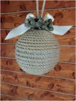 Декоративный шар из каната Снежный ком П71-В56