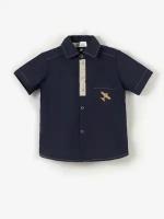 Рубашка "круиз" размер 86 (темно-синий, короткий рукав)
