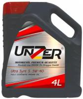 Масло моторное синтетическое UNZER Ultra Synt S 5w40 4л