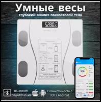 Напольные умные весы c bmi, электронные напольные весы для Xiaomi, iPhone, Android, белые