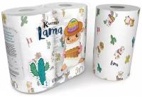 Полотенца бумажные World Cart "Лама" Kartika Collection KGLAM-KT-01, 2 слоя, 2 рул/70 л