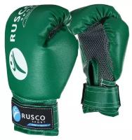 Перчатки боксёрские RUSCO SPORT, детские, 4 унции, цвет зелёный