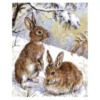 Paintboy Картина по номерам "Кролики на снегу" (GX8749)