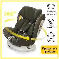 Автокресло Happy Baby Unix, крепление isofix, группа 0+/1/2/3 (0-36 кг), темно-зеленый