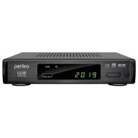 Ресивер DVB-T2/C Perfeo PF_A4412 приставка "LEADER" для цифрового TV, (Wi-Fi-опционно), IPTV, HDMI, 2 USB, DolbyDigital, пульт ДУ