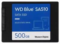 Накопитель WD SSD Blue Sa510, 500GB, 2.5" 7mm, Sata3, R/W 560/510MB/s, IOPs 90 000/82 000, TBW 200