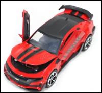 Машина Chevrolet Camaro 1:24 со светом-звуком-дымом 21 см красная