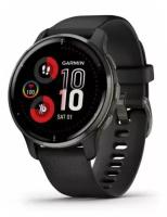 Умные часы Garmin Venu 2 Plus черные с серым безелем и силиконовым ремешком