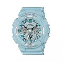 Наручные часы CASIO G-Shock GMA-S120DP-2A женские, кварцевые, будильник, хронограф, секундомер, таймер обратного отсчета, водонепроницаемые, противоударные, подсветка стрелок, подсветка дисплея