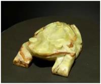 Денежная "Лягушка" из натурального камня Оникс ручной работы 6 см