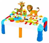 Игрушка детская развивающий центр с 3Д конструктором в чемодане, в комплекте отвертка, гаечный ключ, мозаика, 227 деталей