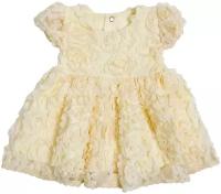 Платье Clariss, хлопок, нарядное, размер 22 (68-74), желтый
