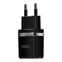 Блок питания (зарядка) БП HOCO C12 Smart два порта USB, 5V, 2.4A, черный, 6957531063094