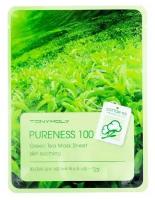 Тканевая маска с экстрактом зеленого чая Tony Moly Pureness 100 Green Tea Mask Sheet 21ml