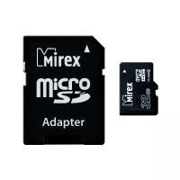 Карта памяти microSDHC с адаптером MIREX 32GB (class 10)